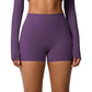 Double-Sided Brushed High-Waisted Tight-Fitting Fitness Yoga Shorts, S, M, L, XL