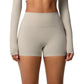 Double-Sided Brushed High-Waisted Tight-Fitting Fitness Yoga Shorts, S, M, L, XL