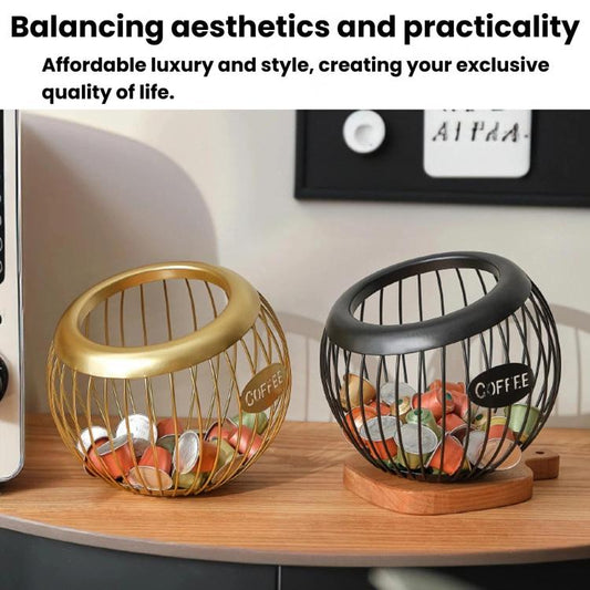 Open Coffee Capsule Storage Rack, Bar Counter Display Stand For Coffee Shop