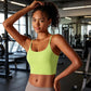 Nylon Semi-Fixed Cup High-Intensity Training Sports Bra/Fitness Vest, S, M, L, XL