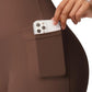High-waisted Tight-fitting Yoga Shorts Three-quarter Length With Pockets, S, M, L, XL