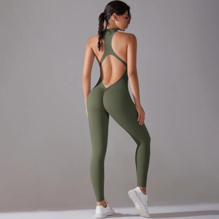 Long High-intensity Tight-fitting Backless Bodysuit/Yoga Wear, S, M, L, XL