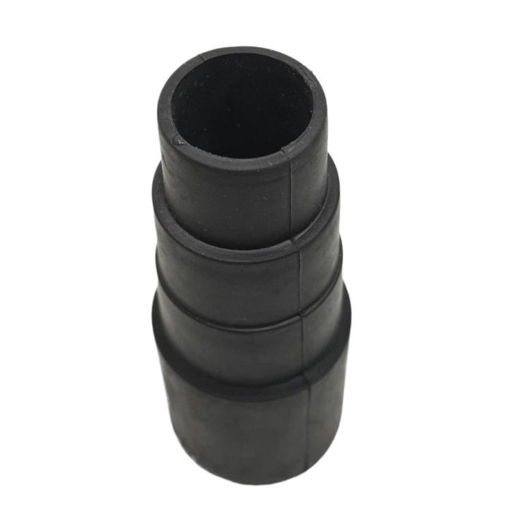 Black dust extraction hose outlet, tapered connector with ring joint