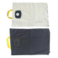 Vacuum dust bags set: white and dark fabric filters with circular inlet port patches