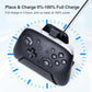 Controller resting on charging dock stand with cable and blue charging ring