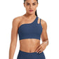 One-Shoulder Backless Sports Bra For Running Fitness And Yoga, S, M, L, XL