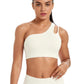 One-Shoulder Backless Sports Bra For Running Fitness And Yoga, S, M, L, XL
