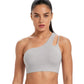 One-Shoulder Backless Sports Bra For Running Fitness And Yoga, S, M, L, XL