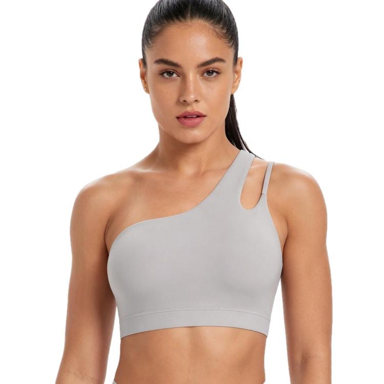 One-Shoulder Backless Sports Bra For Running Fitness And Yoga, S, M, L, XL