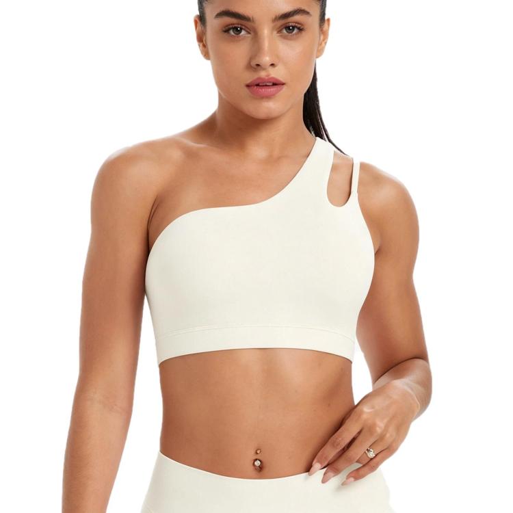 One-Shoulder Backless Sports Bra For Running Fitness And Yoga, S, M, L, XL