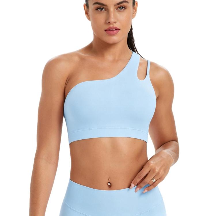One-Shoulder Backless Sports Bra For Running Fitness And Yoga, S, M, L, XL
