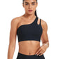 One-Shoulder Backless Sports Bra For Running Fitness And Yoga, S, M, L, XL