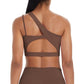 One-Shoulder Backless Sports Bra For Running Fitness And Yoga, S, M, L, XL