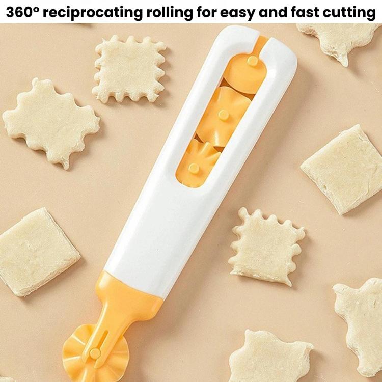 LsCook 4 In 1 Decorative Roller Cutter Set Baking and Cake Cutter