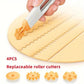 LsCook 4 In 1 Decorative Roller Cutter Set Baking and Cake Cutter