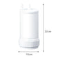 White water filter cartridge marked 22 cm height and 10 cm width