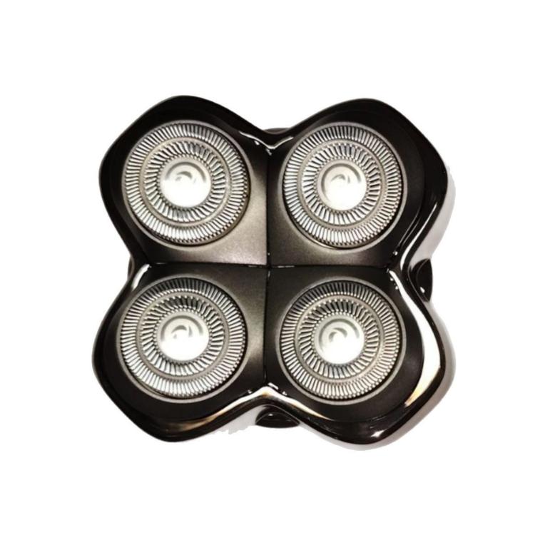 Replacement 4-rotor shaver head blades in a black frame, four circular blades.
