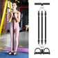 Black sit-up assist foot pedal resistance band with 3 cord straps and handlebar