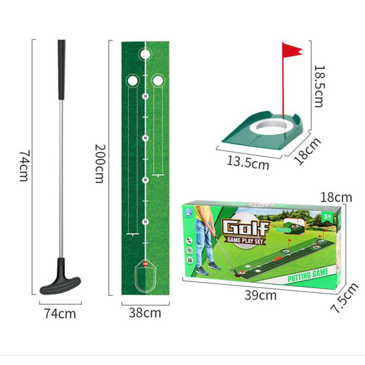 Kids Golf Putting Practice Mat, Indoor & Outdoor Parent-Child Interactive Sports Toy