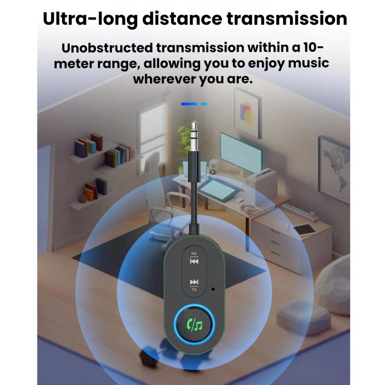 2 In 1 Remote Transmission Car Bluetooth Audio Adapter