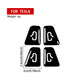 4-piece door switch sticker set, black with white icon arrows, Tesla
