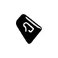 Single door switch sticker with black base and white arrow icon for Tesla