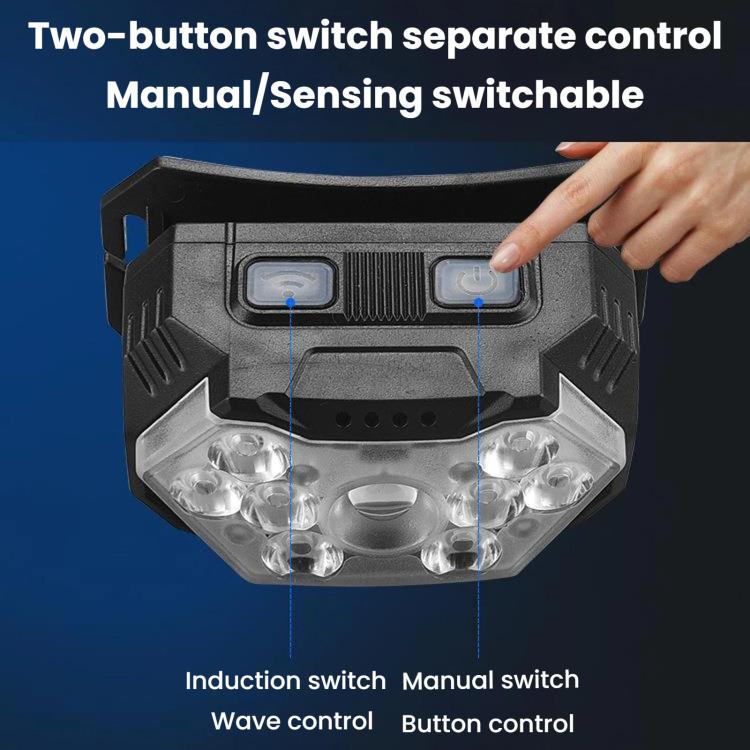 Black headlamp control area with two-button switches on top