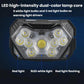 Black headlamp LED core with multiple white bulbs and red warning bulbs