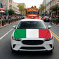 Vehicle front featuring an Italy flag graphic across the hood