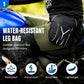 Men's waterproof leg bag, black with reflective panel and front zip pocket