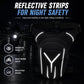 Men's waterproof leg bag, black with reflective front graphic and adjustable strap