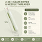2-in-1 Seam Ripper and Needle Threader, Retractable Stitch Remover Tool for Hand Sewing, Double-Headed Threader & Seam Cutter
