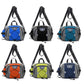 Multi-color sports waist pack set with adjustable straps and zip front pouches