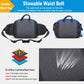 Sports waist bag with cushioned breathable back panel and adjustable buckle strap