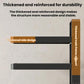 Foldable rack with thickened reinforced side frame for durability, shown in black