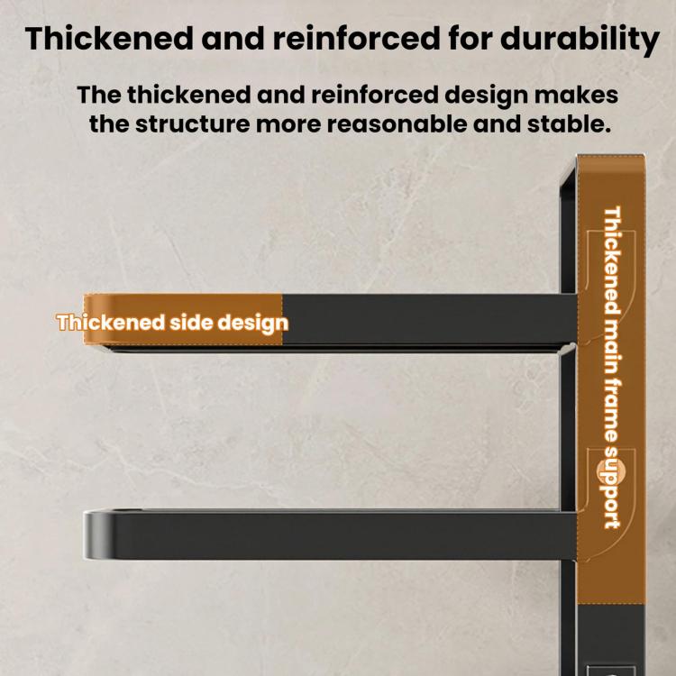 Foldable rack with thickened reinforced side frame for durability, shown in black