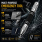 Metal spring-loaded center punch tool with black knurled grip and two spare tips