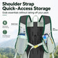 Backpack with open top showing quick-access pockets and zipper phone pocket
