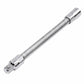 Silver 1/4-inch drive flexible extension bar, spring-steel shaft, socket ends