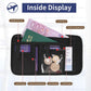 Black RFID card holder interior with card pockets and coin pocket