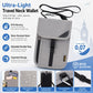 Light gray ultra-light travel pouch with neck strap and RFID-blocking design