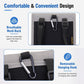 Gray pouch with breathable mesh back and removable hanging hook on the strap