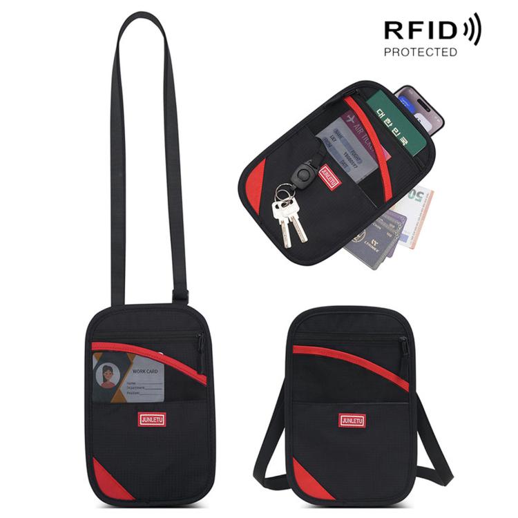 JUNLETU RFID Anti-Theft Card Holder Passport & ID Protector Ticket & Coin Pouch