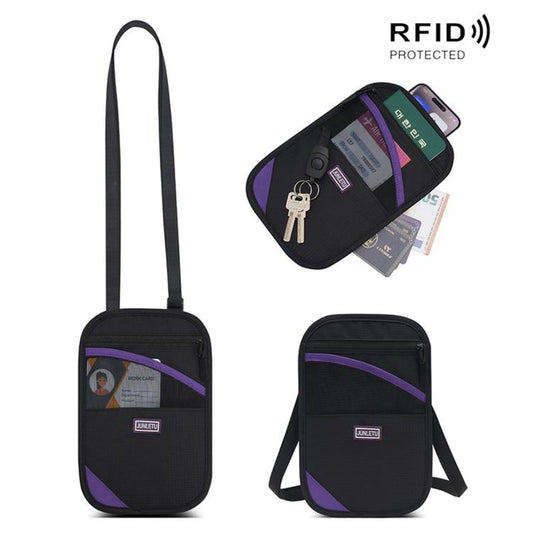 JUNLETU RFID Anti-Theft Card Holder Passport & ID Protector Ticket & Coin Pouch