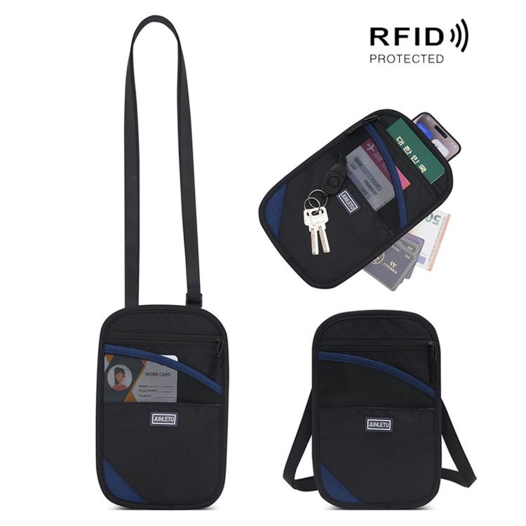 JUNLETU RFID Anti-Theft Card Holder Passport & ID Protector Ticket & Coin Pouch