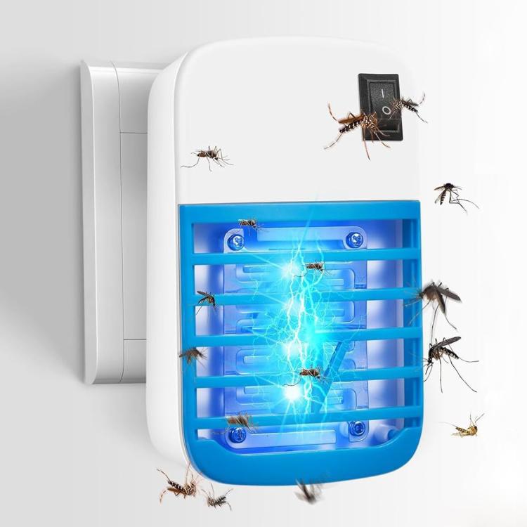 High-Power Electric Shock Mosquito Killer Lamp, LED Low-Noise Wall-Mounted Mosquito Repellent Light, US Plug