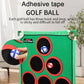 Green golf target mat with hook-and-loop golf ball and red-ring hole panel