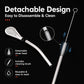 Detachable stainless steel yerba mate straw head with included cleaning brush