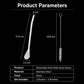 Silver stainless steel yerba mate straw spoon filter with matching cleaning brush