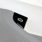 Black door switch sticker with white lock icon on car door panel